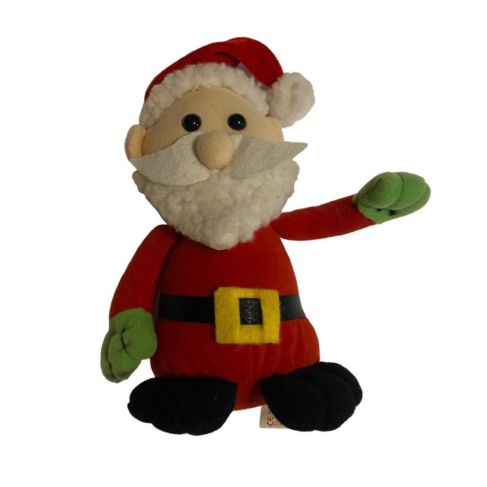 Vintage RARE Santa Claus FLOMO Forever Friends Plush Stuffed Toy 7.5" Tall